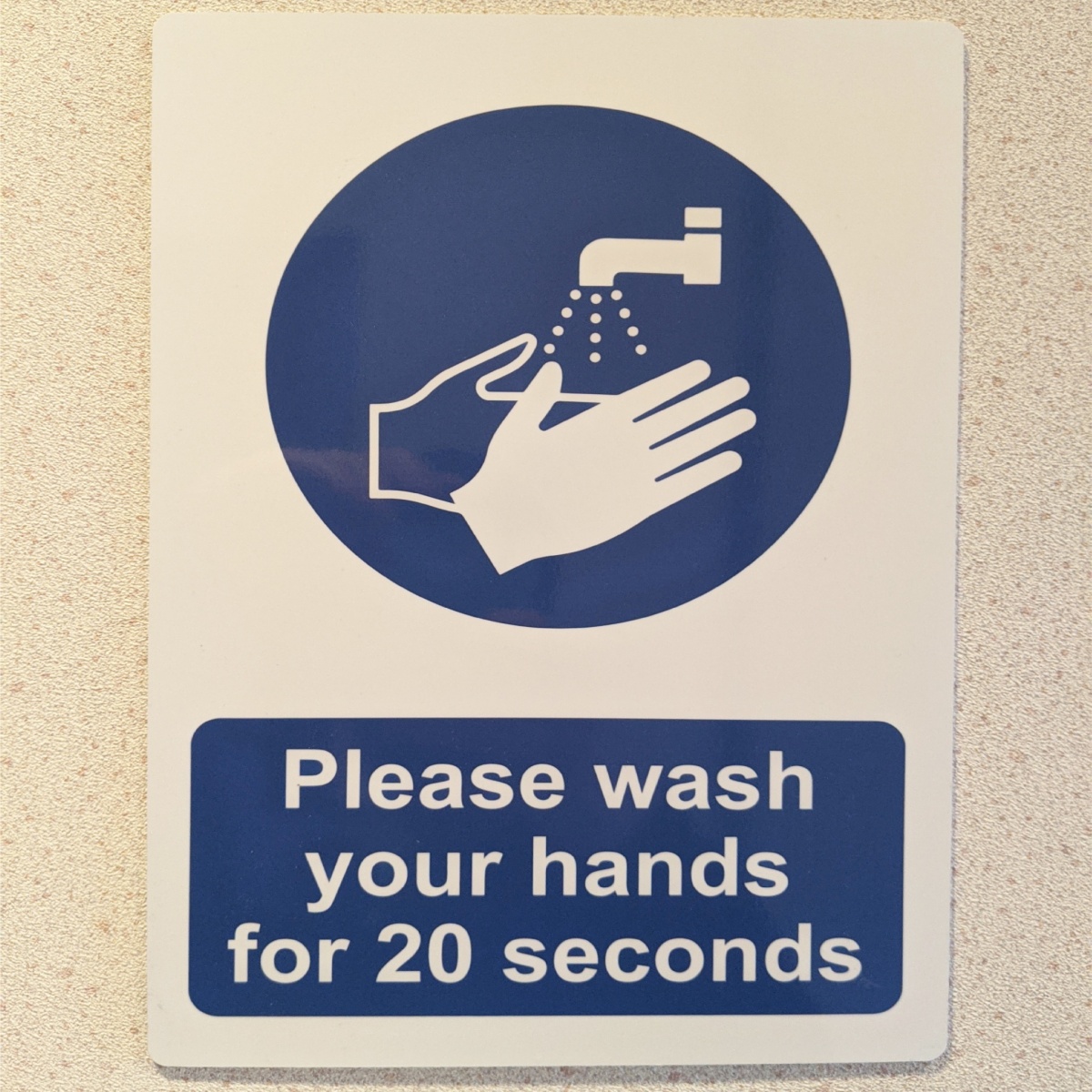 hygiene sign advising people of the most efficient way to wash their hands