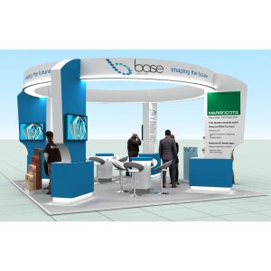 mock up of an exhibition stand for a trade show
