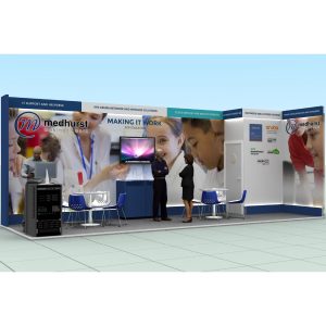 mock up of an exhibition stand