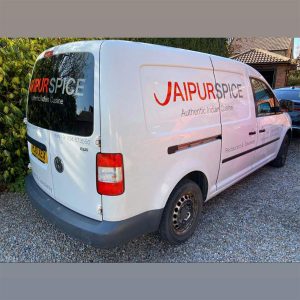 vehicle graphics installed to a van