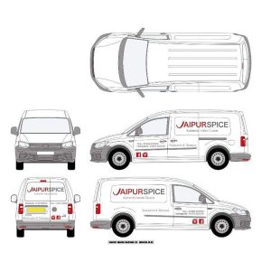 design option for branding on a white van