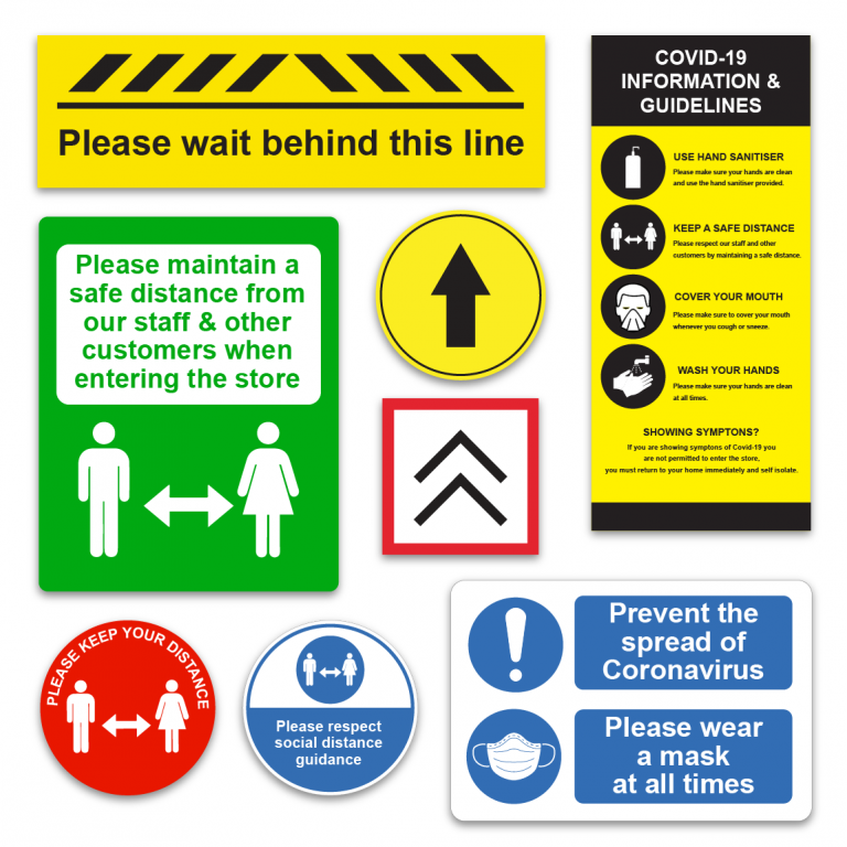 design options for covid 19 signs