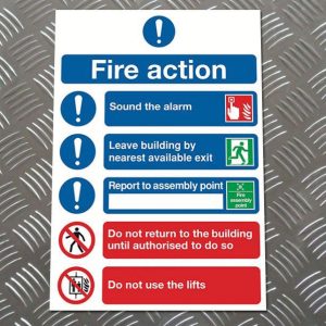 fire safety information sign design option