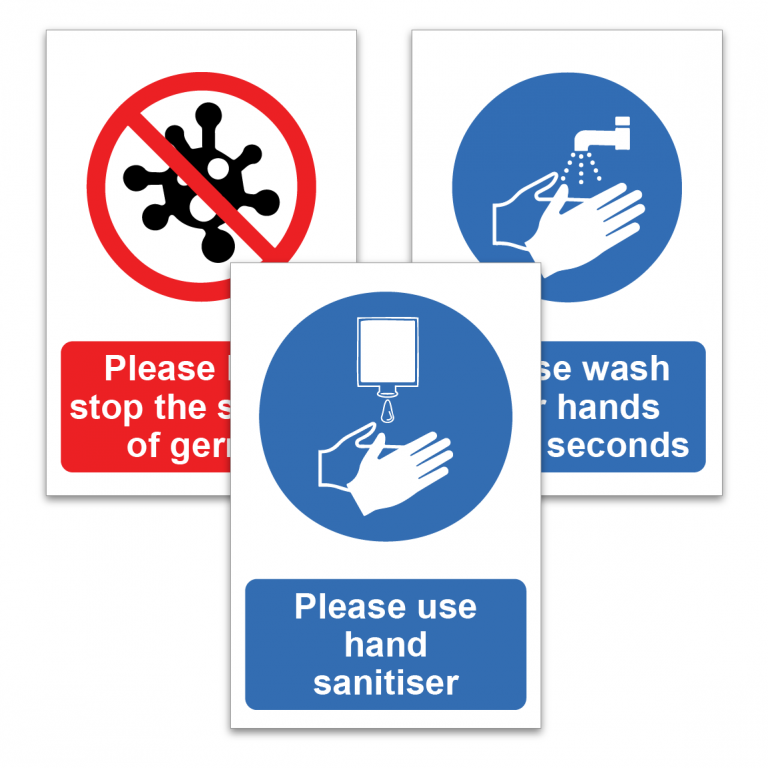 design options for hygiene signs