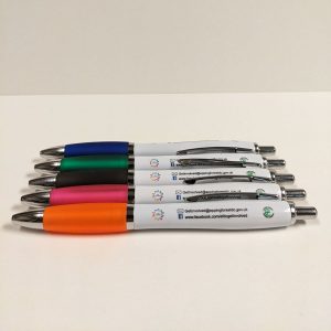 a selection of printed pens